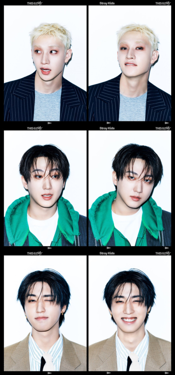▲스트레이 키즈 방찬(위부터), 창빈, 한(사진출처=JYP엔터테인먼트)