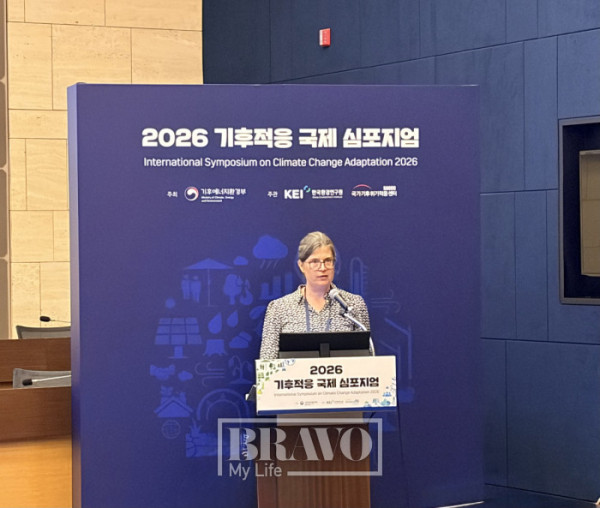 ▲코르넬리아 리트도르프 독일연방환경청(UBA) KomPass 연구위원이 발표하고 있다. (박지수 기자 jsp@)