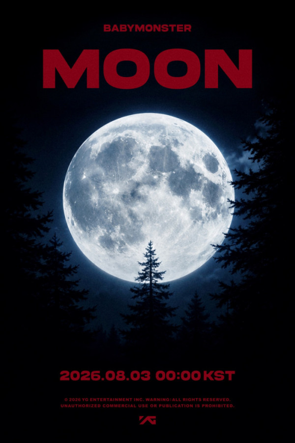 ▲베이비몬스터 'MOON' 뮤직비디오 공개 티저 포스터(사진출처=YG엔터테인먼트)