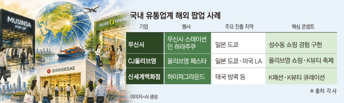 ▲K브랜드 해외 팝업 진출 현황 (그래픽=이투데이 손미경 기자)