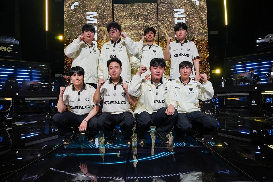 ▲조 1위 확정하며 1시드로 플레이오프 진출에 성공한 젠지. (사진제공=라이엇게임즈)
