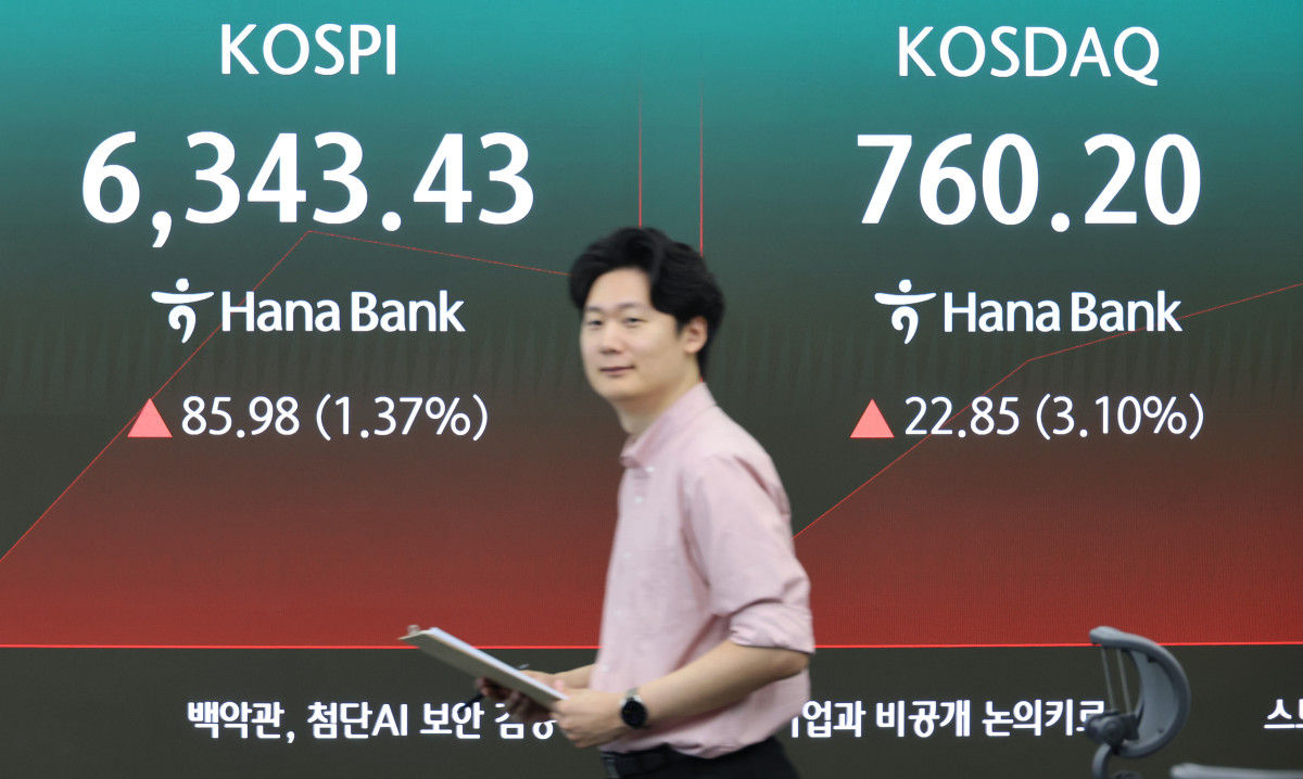 ▲4일 서울 하나은행 본점 딜링룸에 코스피가 표시되고 있다. (사진= 연합뉴스)