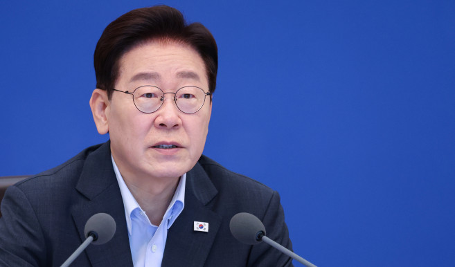 ▲이재명 대통령이 4일 청와대에서 국무회의 발언을 하고 있다. (연합뉴스)