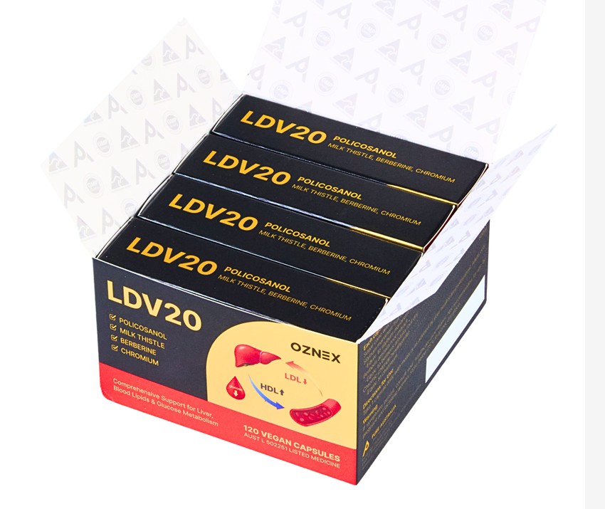 ▲호주 폴리코사놀 LDV20 복합 성분 설계. (사진제공=OZNEX)