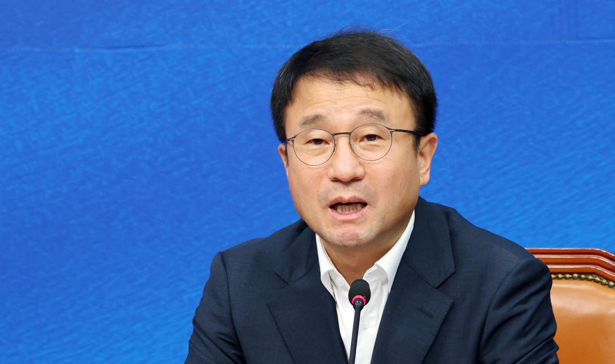 ▲더불어민주당 한병도 당 대표 직무대행 겸 원내대표가 11일 국회에서 열린 중앙위원회의에서 발언하고 있다. 2026.8.11 (사진=연합뉴스)