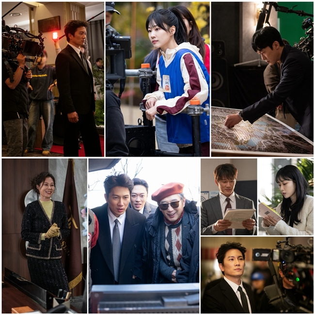 ▲'아파트' 촬영 현장 비하인드 스틸. (사진제공=JTBC)