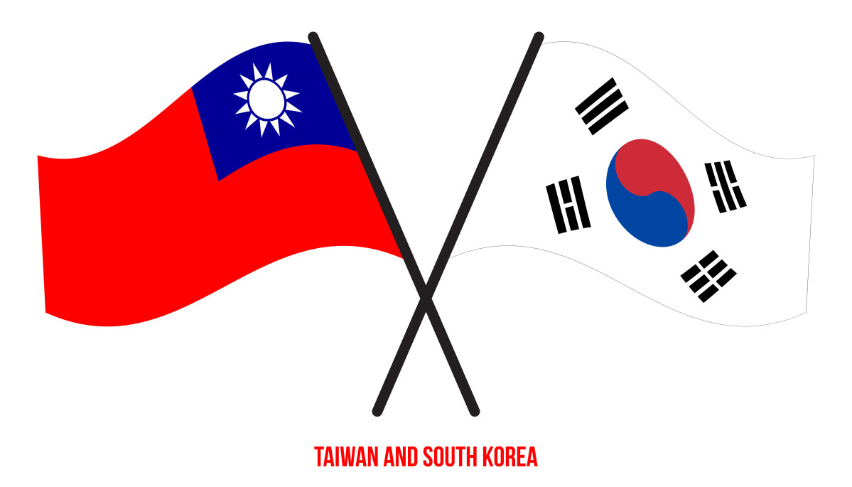 ▲대만과 한국 국기. 게티이미지뱅크