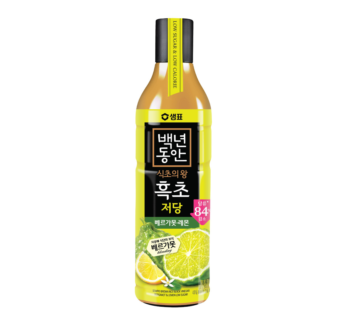 ▲샘표의 백년동안 흑초 저당 ‘베르가못·레몬’ 제품. (사진제공=샘표)
