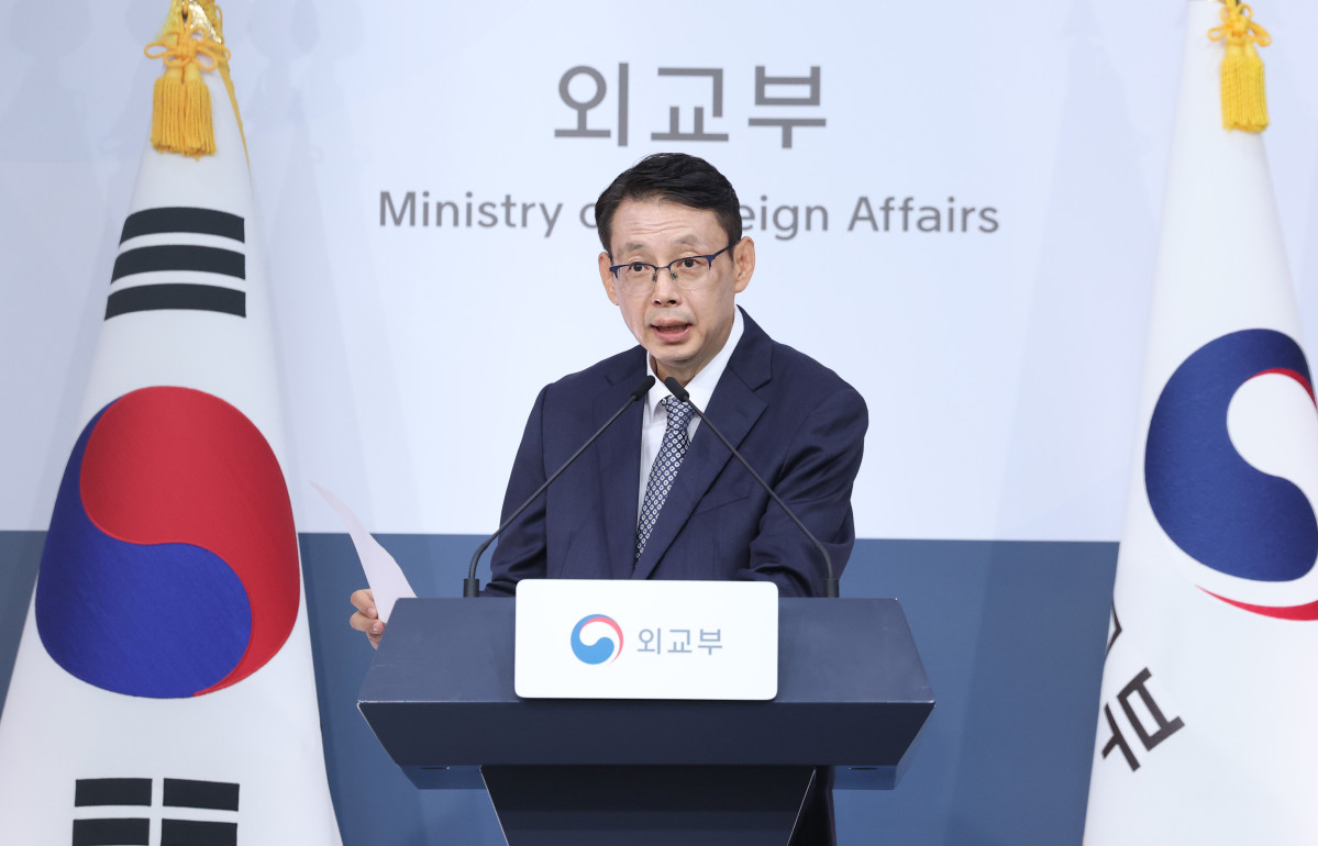 ▲[서울=뉴시스] 조수정 기자 = 박두순 외교부 대변인이 11일 오후 서울 종로구 외교부에서 정례 브리핑을 하고 있다. 2026.08.11. chocrystal@newsis.com