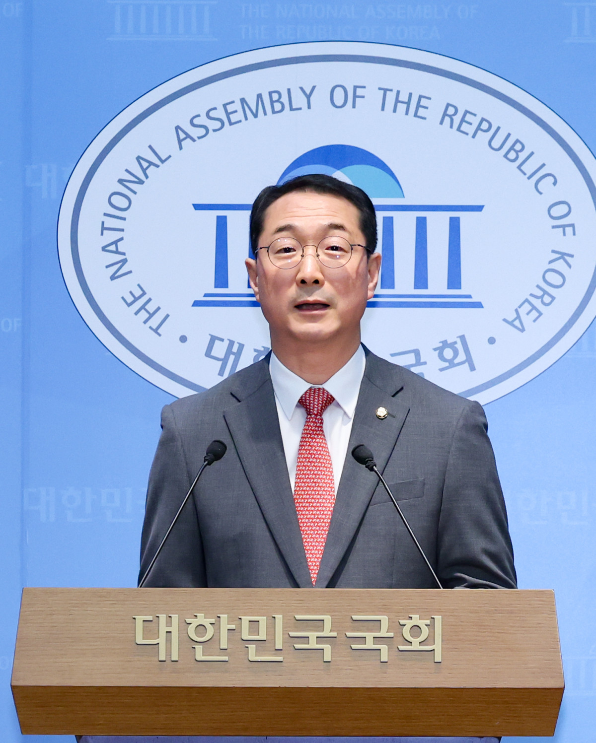 ▲김건 국민의힘 의원이 11일 오전 서울 여의도 국회 소통관에서 나무호 피격 정부 대응 관련 공동 기자회견을 하고 있다. (뉴시스)