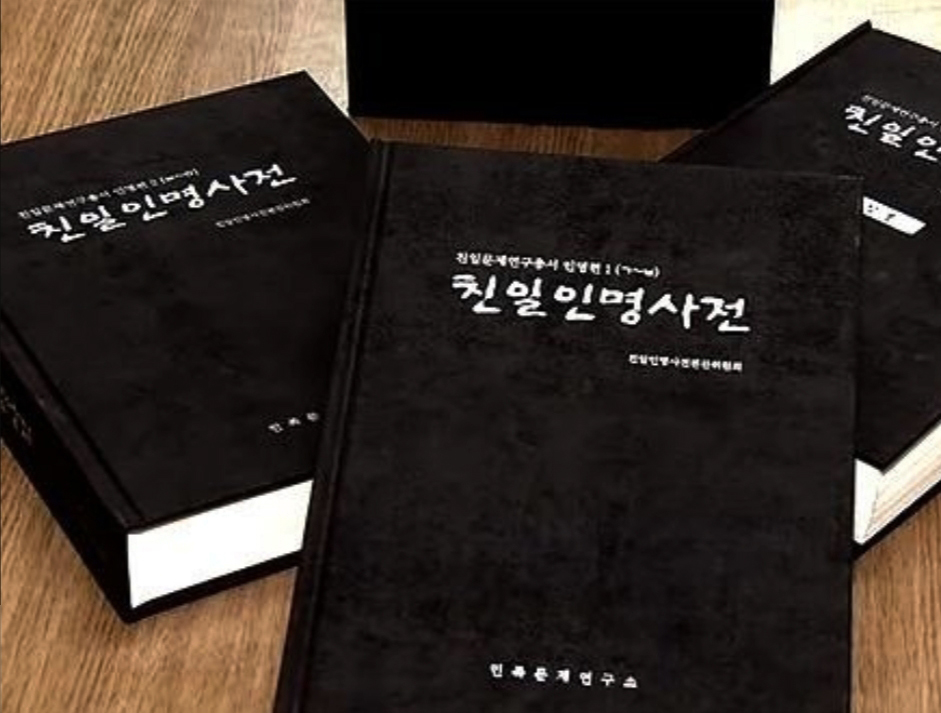 ▲친일인명사전. (사진제공=서경덕 교수)