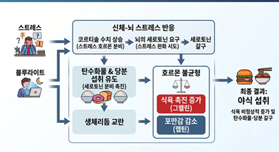 ▲야식증후군 발생기전 (사진제공=삼성서울병원)
