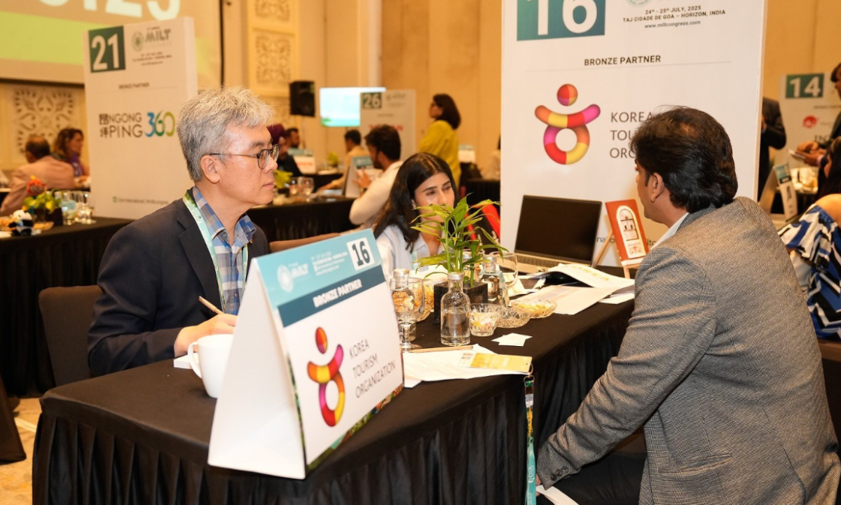 ▲2025 MILT(MICE & Luxury Travel Congress) 박람회 비즈니스상담. (사진제공=한국관광공사)