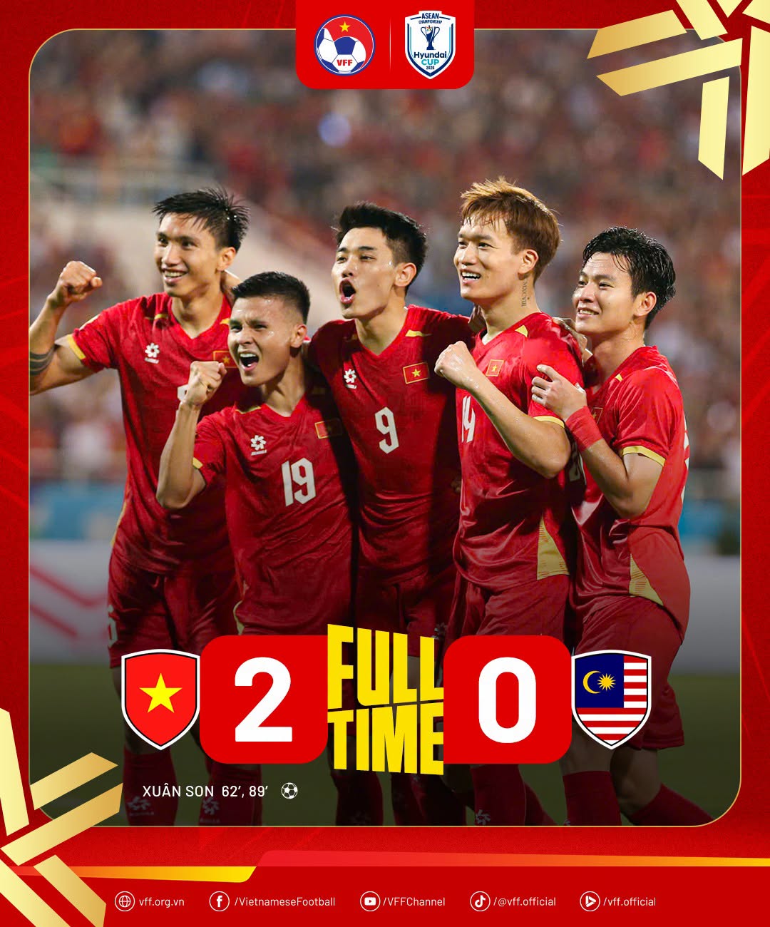 ▲베트남, 2026 아세안(ASEAN) 현대컵 결승 진출. (출처=베트남축구협회 SNS 캡처)