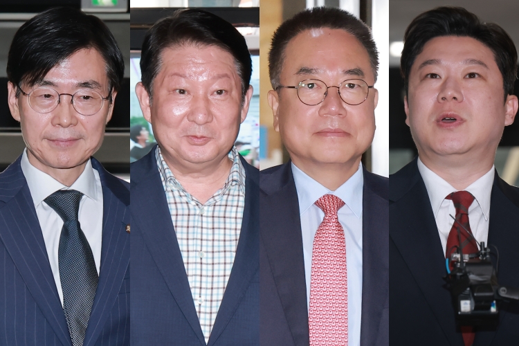 ▲국민의힘 조경태(왼쪽부터), 권영진, 서범수, 진종오 의원 (연합뉴스)