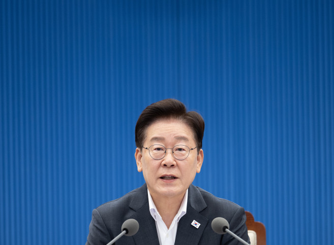 ▲이재명 대통령이 21일 청와대에서 열린 국민주권정부 제1차 반부패정책협의회에서 발언하고 있다. (연합뉴스)