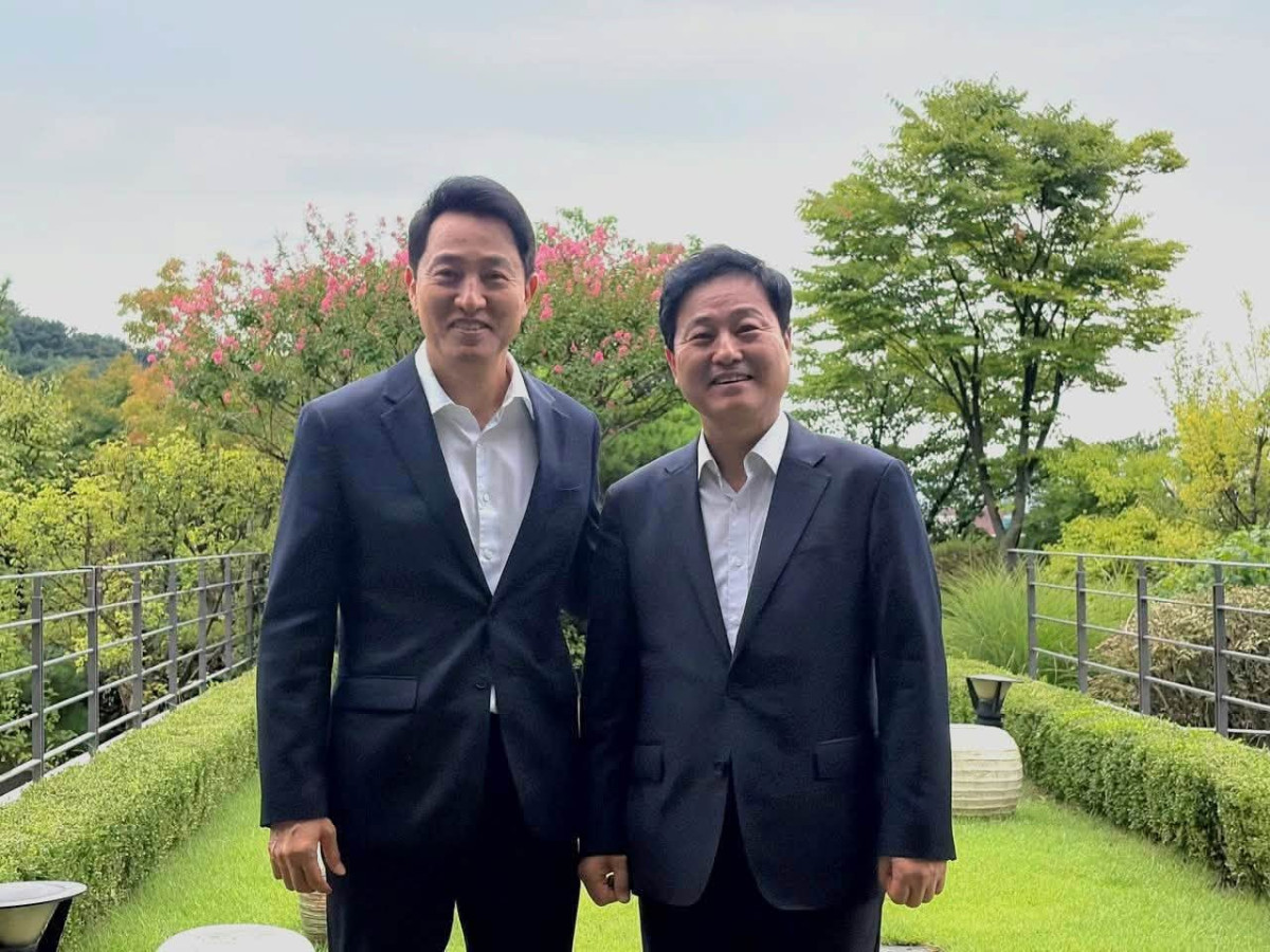 ▲오세훈 서울시장(왼쪽)과 김영배 더불어민주당 서울시당 위원장 (김영배 의원 페이스북 캡처)
