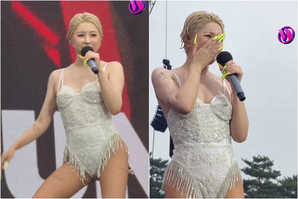 ▲가수 서인영. (출처=워터밤 속초SNS)