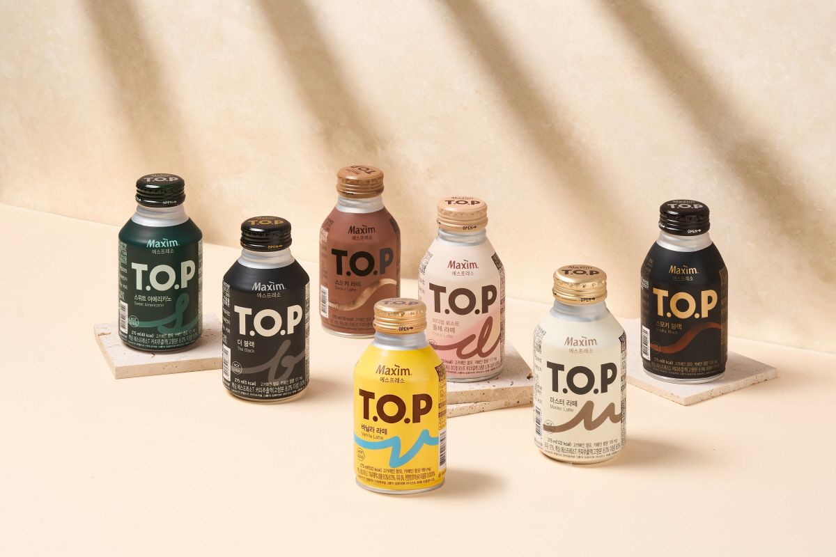 ▲‘맥심 티오피(Maixm T.O.P)’ 라인업 (사진제공=동서식품)