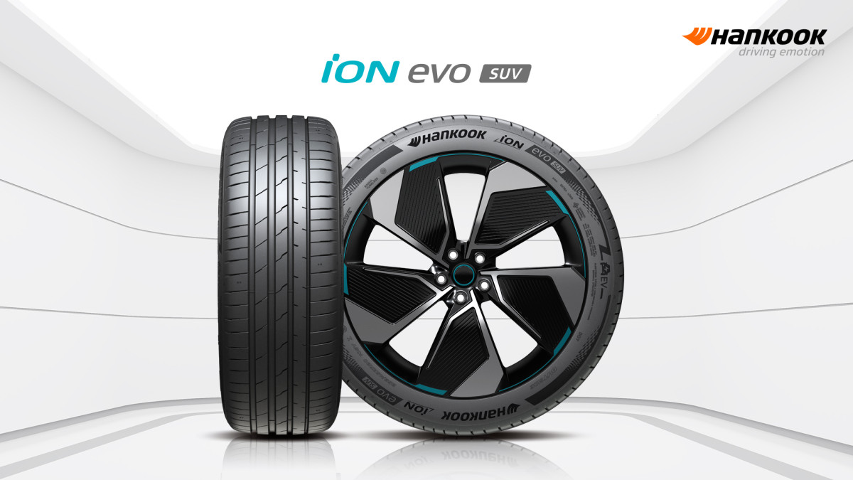 ▲한국타이어 전기차 전용 퍼포먼스 타이어 ‘아이온 에보 SUV(iON evo SUV)’ (사진=한국타이어)