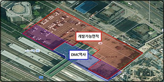 ▲경의중앙선 디지털미디어시티역 복합개발 사업대상지 위치도. (사진제공=국가철도공단)