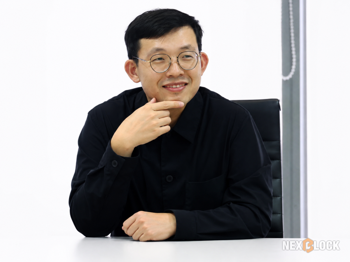 ▲챈들러 팡(Chandler Fang) t54 공동창업자가 20일 넥스블록과 인터뷰하고 있다. (손기현 기자)