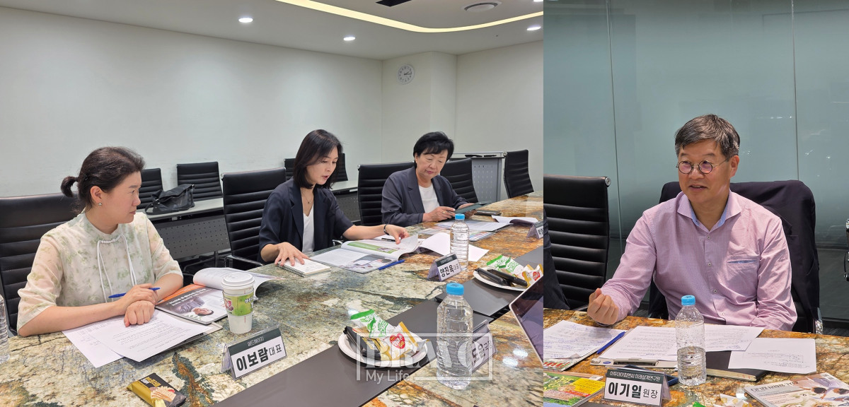 ▲(왼쪽부터) 이보람 써드에이지 대표, 양진옥 굿네이버스 미래재단 대표, 박영란 강남대학교 시니어비즈니스학과 특임교수, 이기일 이투데이피엔씨 미래설계연구원장.