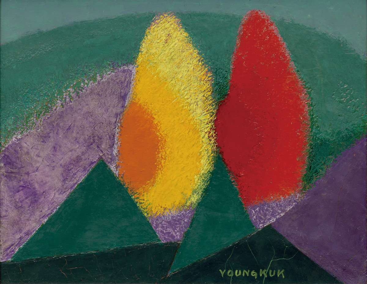 ▲‘작품(Work)’, 1977, 캔버스에 유채 (ⓒ유영국미술문화재단)