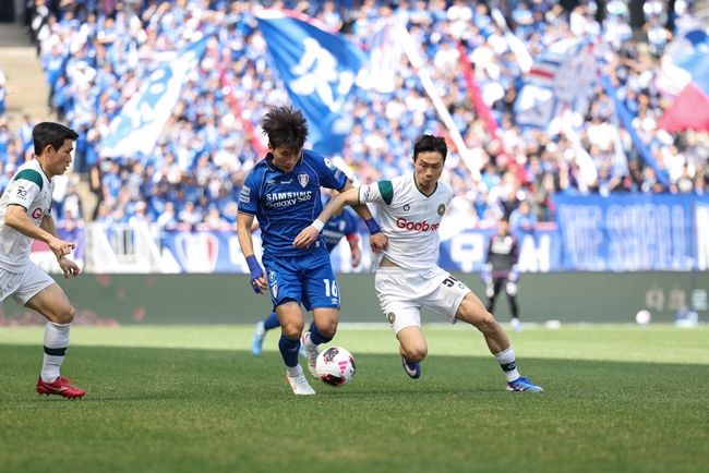 ▲수원 박현빈, 김포 박동진. (사진제공=한국프로축구연맹)