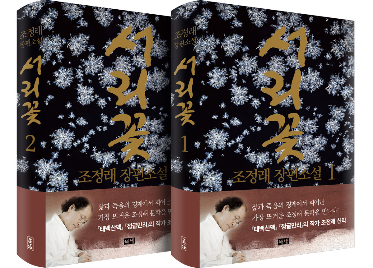 ▲조정래 작가의 ‘서리꽃’ 표지 이미지.(해냄출판사)