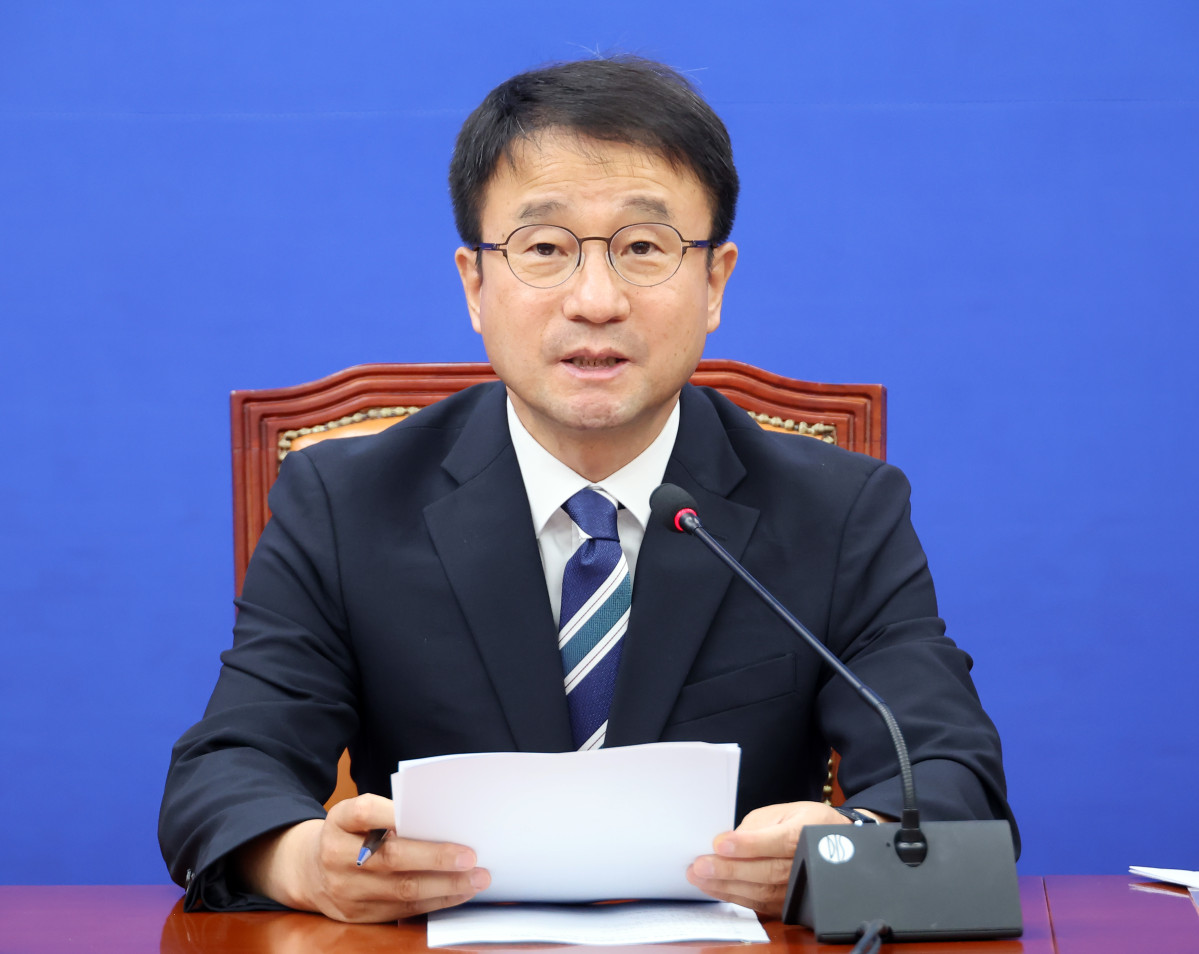 ▲더불어민주당 한병도 원내대표가 27일 국회에서 열린 정책조정회의에서 발언하고 있다. 2026.8.27 (사진=연합뉴스)