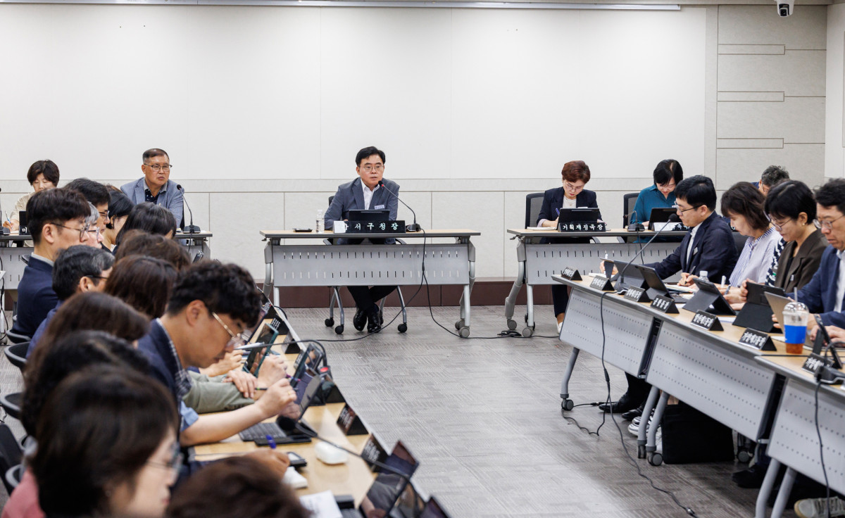 ▲서울특별시 강서구가 4일 개최한 ‘확대 간부회의’ 모습. (사진 제공 = 서울 강서구)