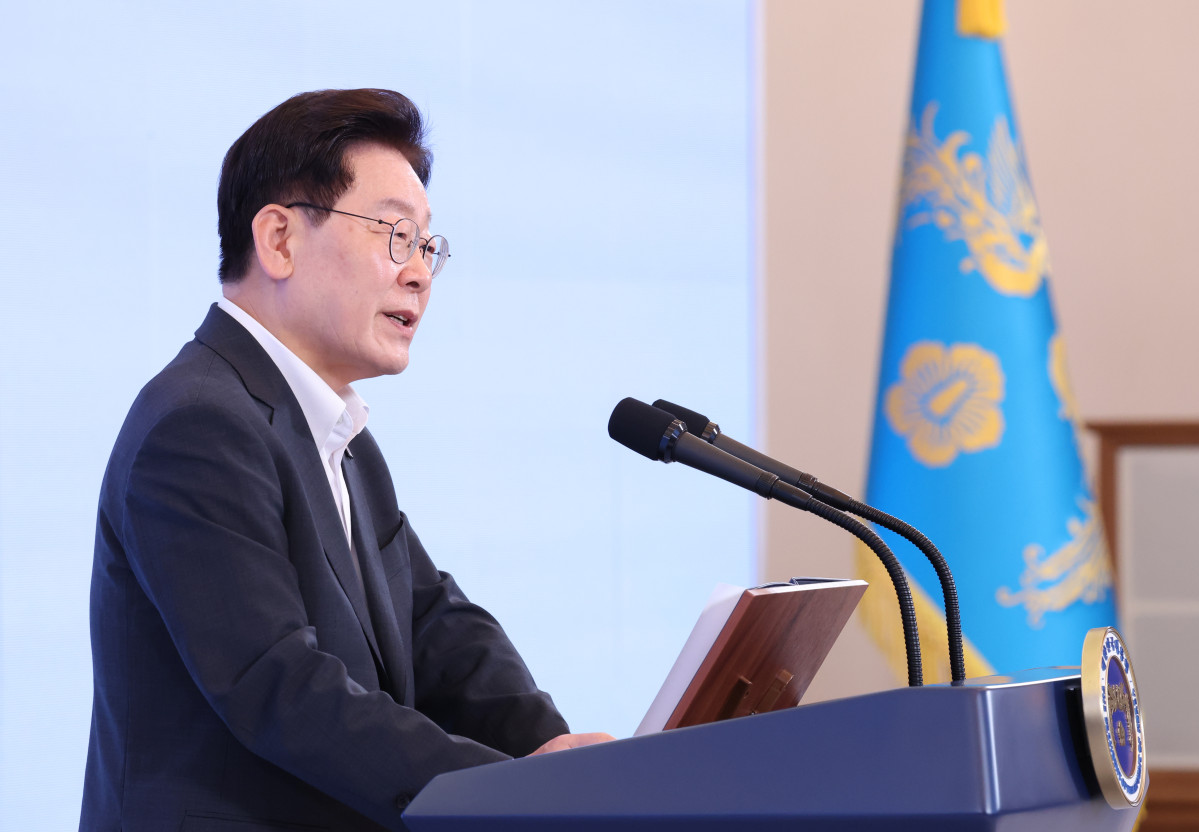 ▲이재명 대통령이 28일 청와대에서 열린 '청년예산 언박싱 2027' 행사에서 발언하고 있다. 이번 행사는 내년도 정부 예산안 발표에 앞서 청년 예산과 주요 사업을 설명하기 위해 마련됐다. 사진=연합뉴스