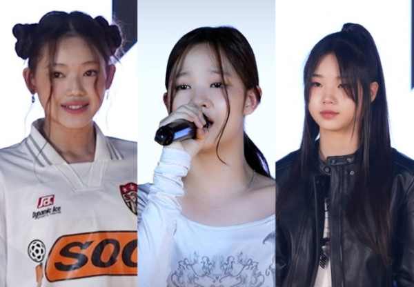 ▲YG 연습생 이벨리(왼쪽부터), 찬야, 케이시(사진출처=YG엔터테인먼트)