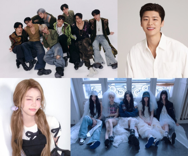▲에이티즈(왼쪽 위부터 시계방향), 박지현, 아일릿, 카르멘(사진출처=각 소속사 )