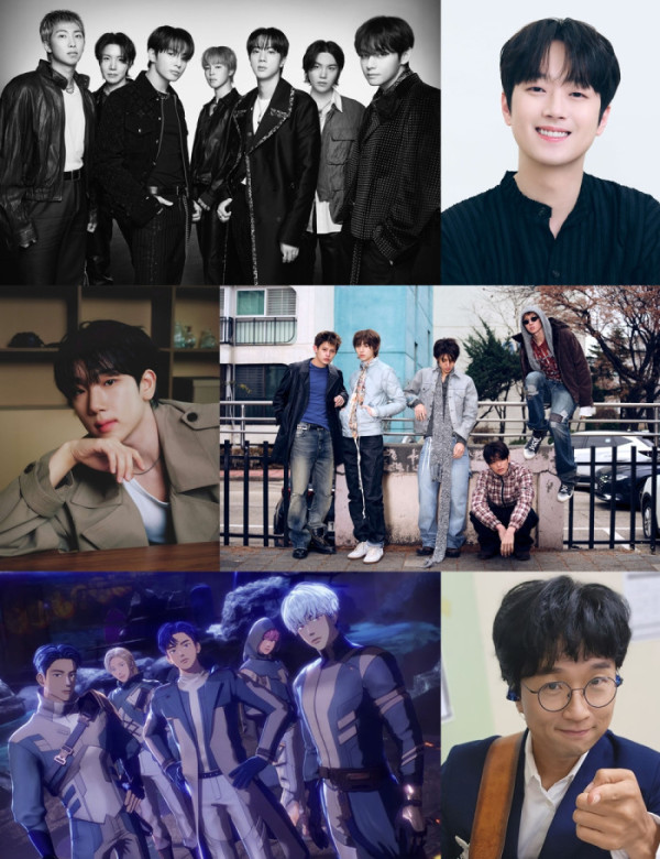 ▲방탄소년단, 코르티스, 플레이브, 이찬원, 최수호, 박창근(사진출처=각 소속사 )