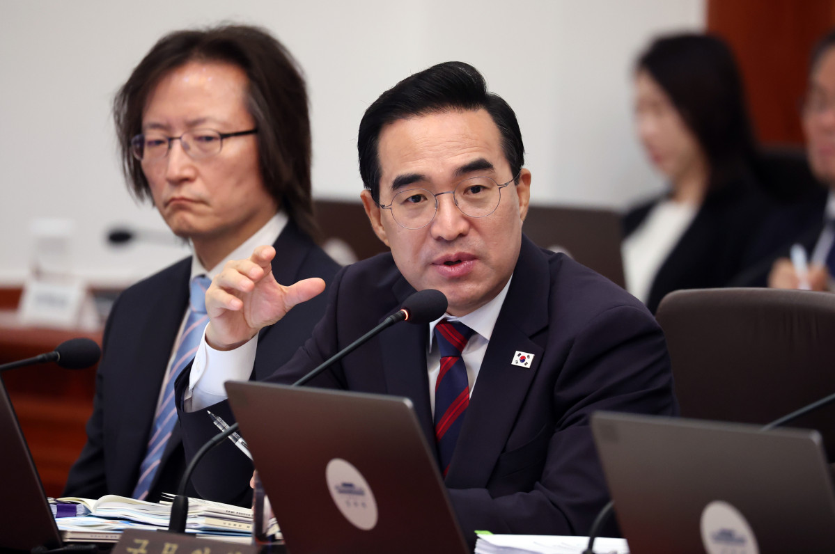 ▲박홍근 기획예산처 장관이 1일 청와대에서 열린 이재명 대통령 주재 국무회의에서 2027년도 예산안 및 2026~2030 국가재정운용계획 보고를 하고 있다. 2026.9.1 (연합뉴스)
