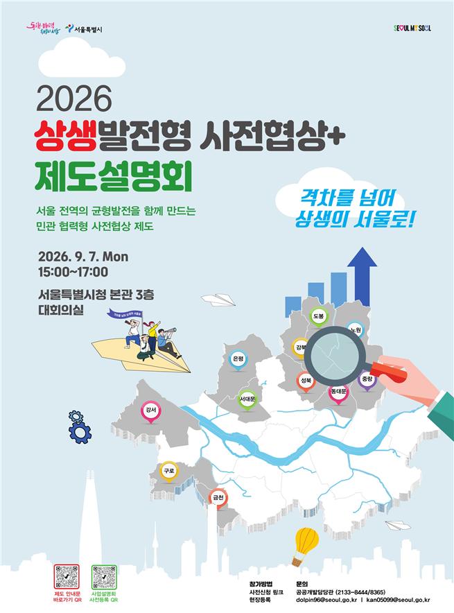 ▲상생발전형 사전협상+_제도 설명회 포스터 (사진제공=서울시)
