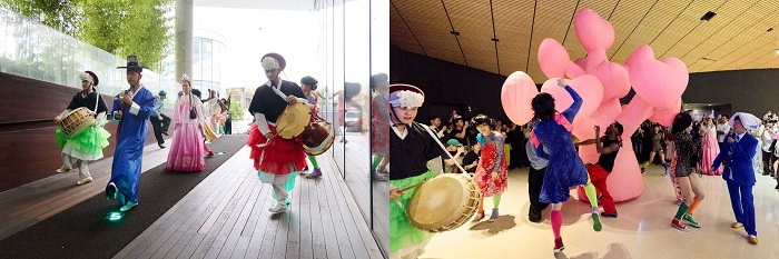▲’아이디어 뮤지엄, 내일 이후’ 오프닝 퍼포먼스 ‘몰랑말랑물렁물컹구우우판’ (샤넬코리아 제공)