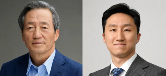 ▲HD현대 최대 주주인 정몽준 아산재단 이사장(왼쪽)과 정기선 HD현대 사장 (HD현대)