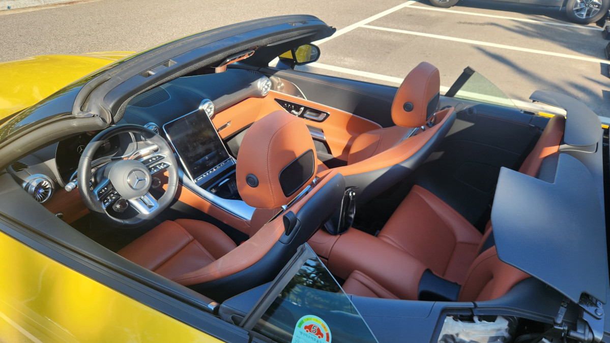 ▲메르세데스-AMG SL 43 실내 모습. 김채빈 기자 chaebi@