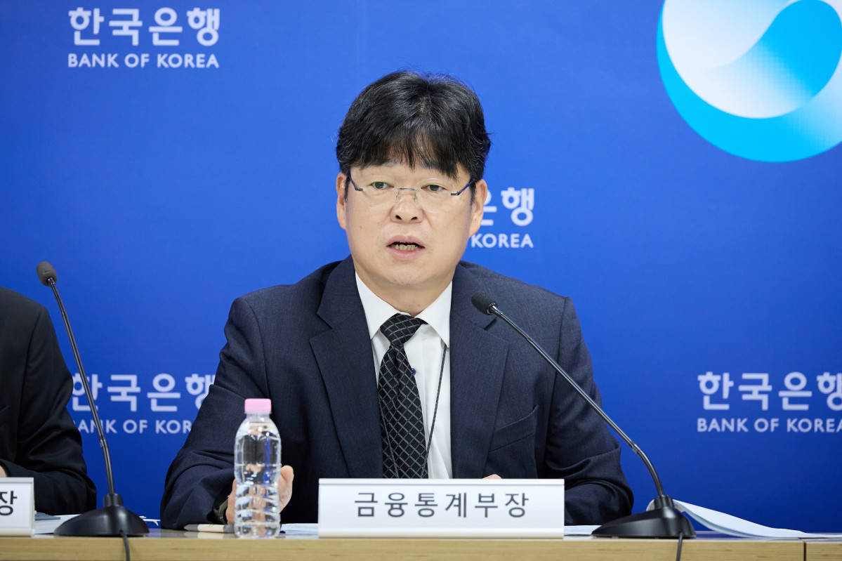 ▲유성욱 한국은행 경제통계1국 금융통계부장이 4일 오전 서울 중구 한국은행에서 열린 2026년 7월 국제수지(잠정) 설명회에서 발언하고 있다. (사진제공=한국은행)