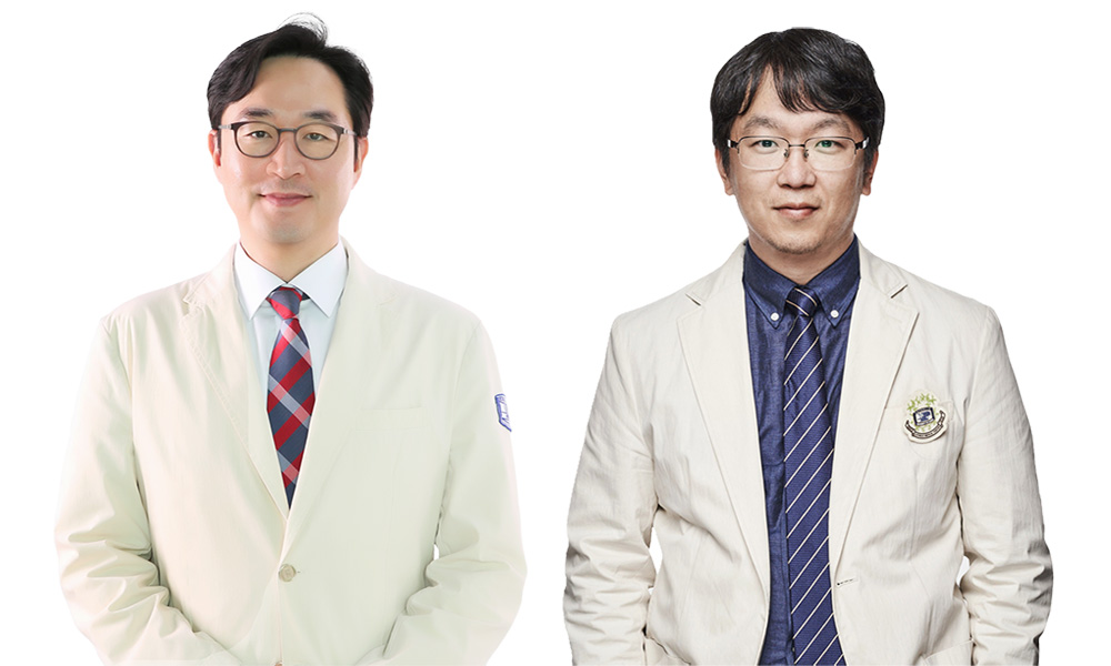 ▲배웅진 서울성모병원 비뇨의학과 교수(제1저자)와 이동섭 성빈센트병원 비뇨의학과 교수(교신저자). (사진제공=서울성모병원)