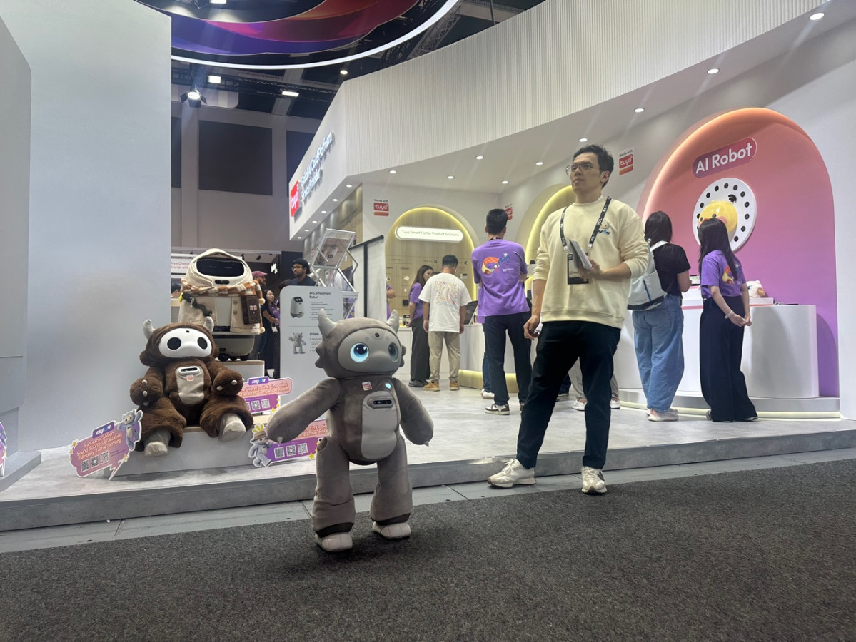 ▲독일 베를린에서 유럽 최대 IT·가전 전시회 ‘IFA 2026’이 열린 4일(현지시간), 다수의 중국 기업이 컴패니언 로봇을 선보였다. 사진은 시안로보틱스(Cyan Robotics)의 ‘아무(Amoo)’. (베를린(독일)=이수진 기자)