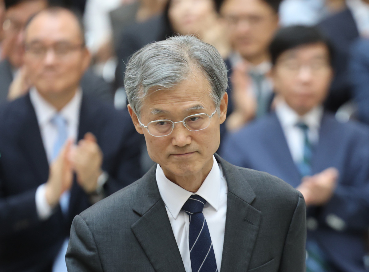 ▲조희대 대법원장이 7일 서울 서초구 대법원에서 열린 이흥구 대법관 퇴임 행사에 참석하고 있다. (연합뉴스)
