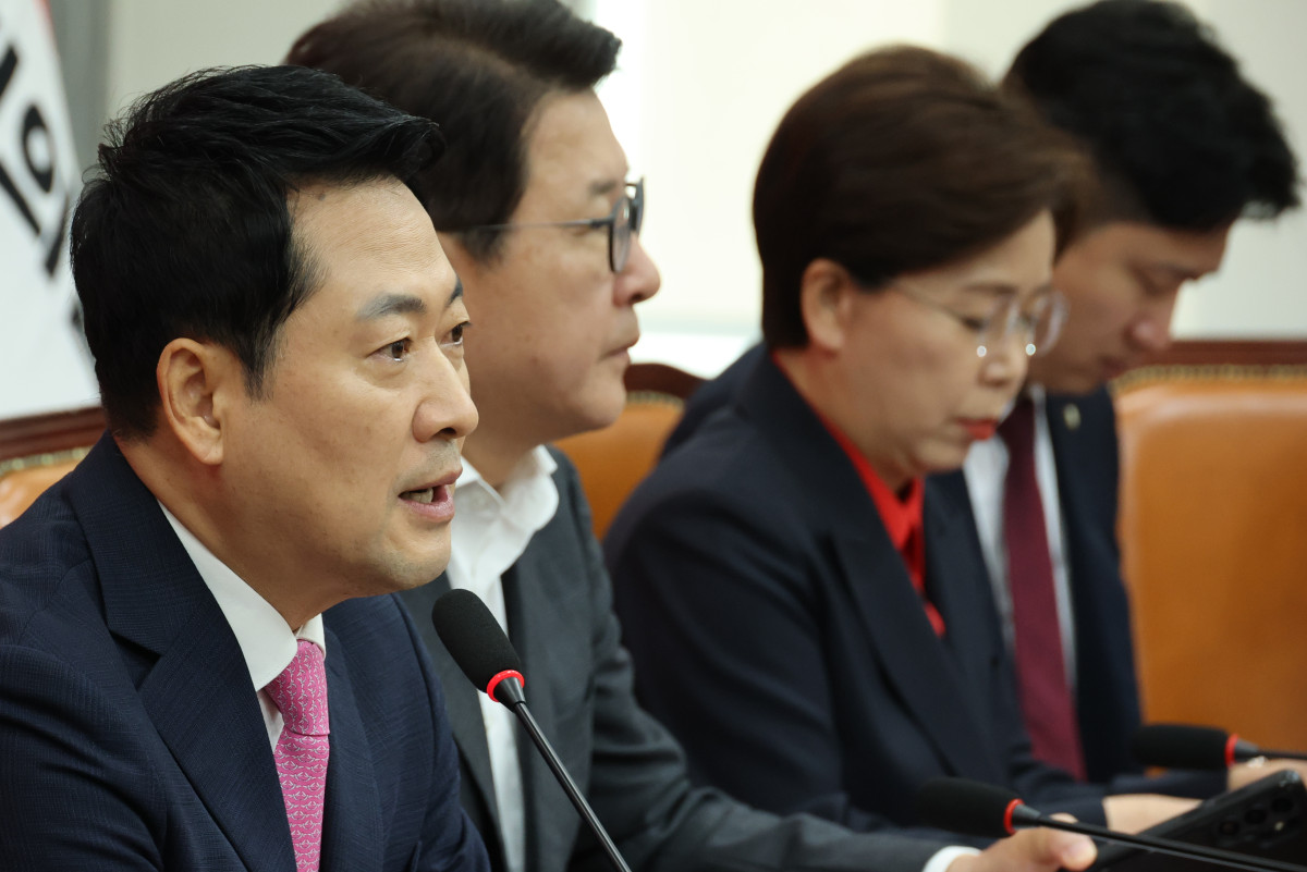 ▲국민의힘 장동혁 대표가 7일 국회에서 열린 최고위원회의에서 발언하고 있다. (연합뉴스)