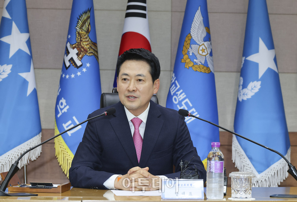 ▲장동혁 국민의힘 대표가 7일 충북 청주시 공군사관학교에서 열린 간담회에서 모두발언을 하고 있다. 국회사진기자단
