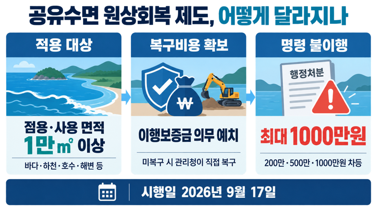 ▲'공유수면 관리 및 매립에 관한 법률 시행령' 개정안 인포그래픽 (해양수산부)