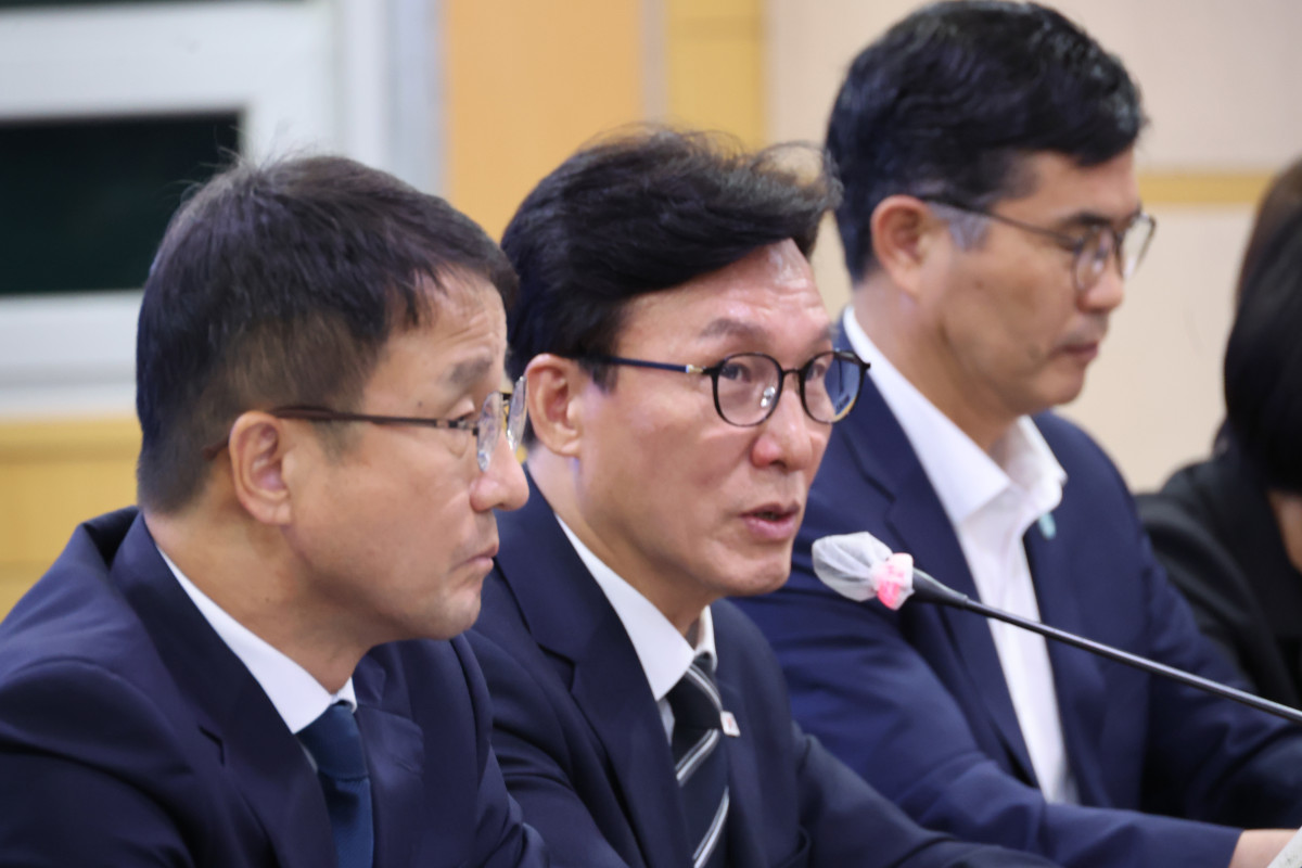 ▲더불어민주당 김민석 대표가 9일 전북도청에서 열린 현장 최고위원회의에서 발언하고 있다. 2026.9.9 (사진=연합뉴스)