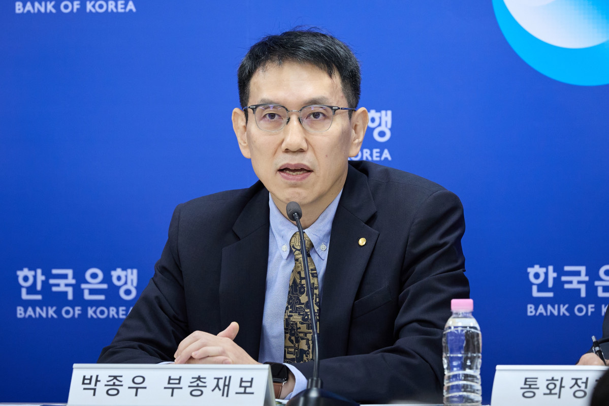 ▲박종우 한국은행 부총재보가 10일 오전 서울 중구 한국은행에서 열린 통화신용정책보고서(2026년 9월) 설명회에서 발언하고 있다. (사진제공=한국은행)